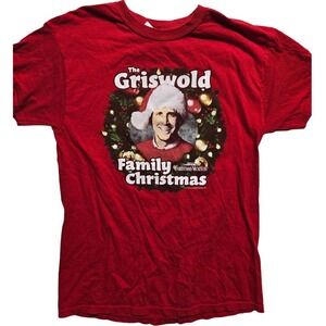 Griswold Family Christmas Vacation Movie Graphic T-Shirt Red‎ Medium 80s